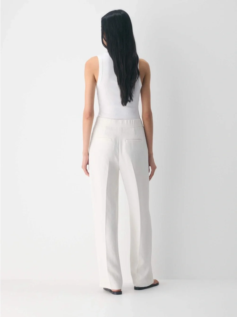 Wilfred Aritzia Limitless Pant Crepette Taupe Greige Wide Leg High Rise 10 - Picture 2 of 6